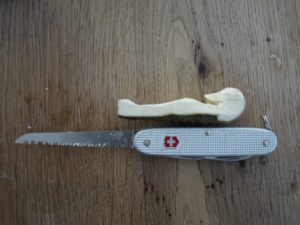 Säg ich doch! Wir werken mit dem Taschenmesser beim Seeotter.  foto (c) kinderoutdoor.de