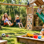 Spielplatz im eigenen Garten planen: Was Eltern über Fallschutz und Sicherheit wissen sollten